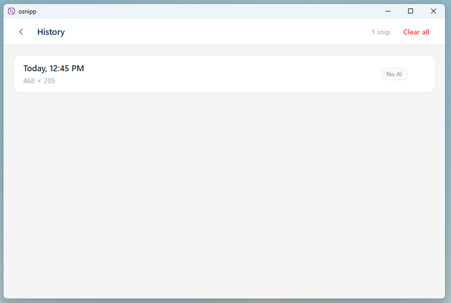 Capture history panel